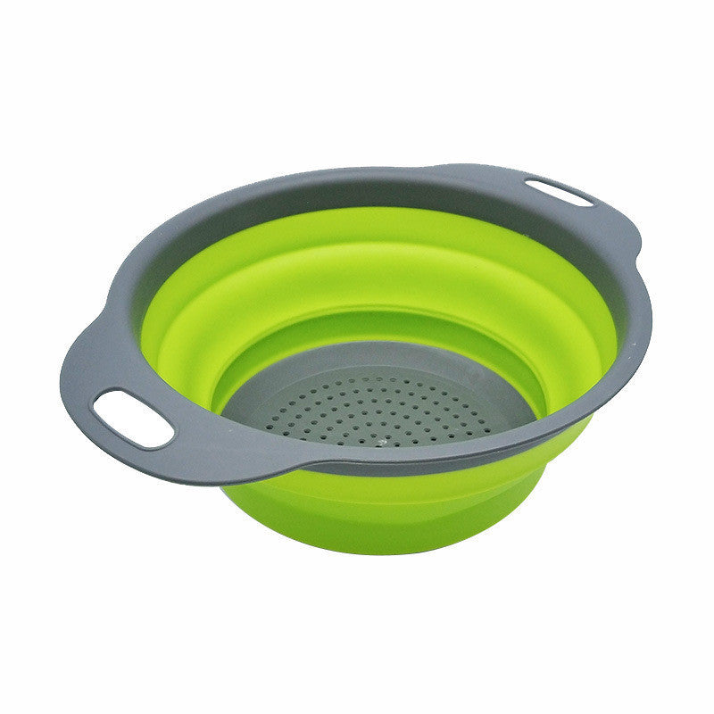Foldable Silicone Kitchen Strainer – Space-Saving Collapsible Colander