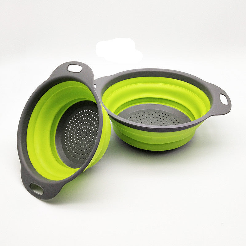Foldable Silicone Kitchen Strainer – Space-Saving Collapsible Colander