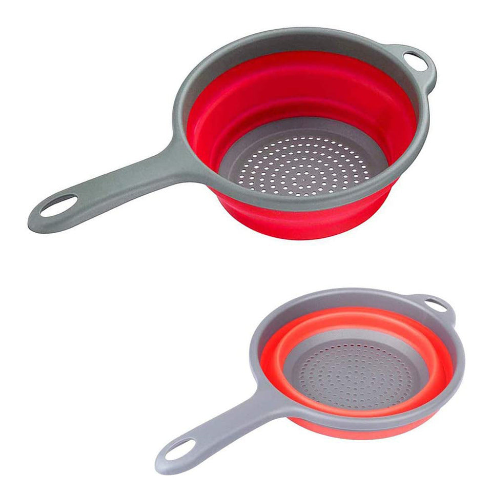 Foldable Silicone Kitchen Strainer – Space-Saving Collapsible Colander