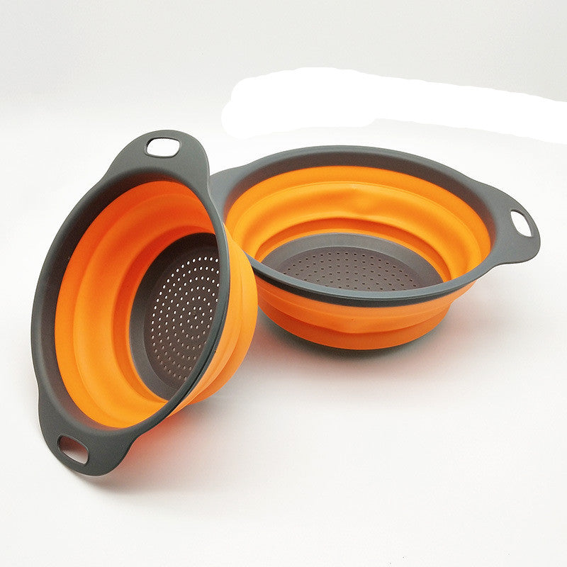 Foldable Silicone Kitchen Strainer – Space-Saving Collapsible Colander