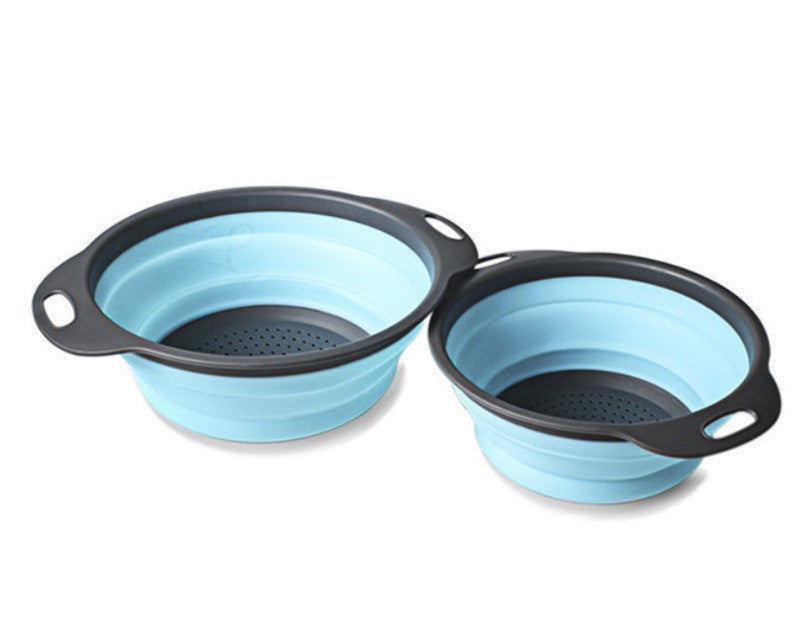 Foldable Silicone Kitchen Strainer – Space-Saving Collapsible Colander