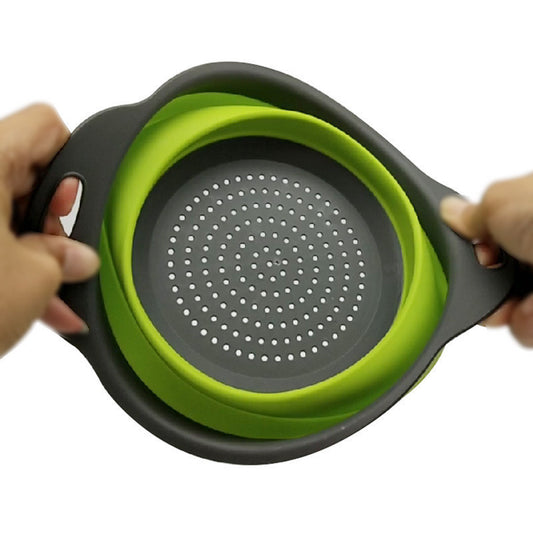Foldable Silicone Kitchen Strainer – Space-Saving Collapsible Colander