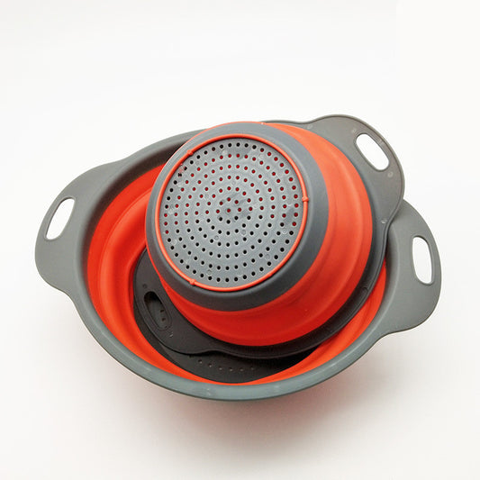 Foldable Silicone Kitchen Strainer-Collapsible Drain Basket
