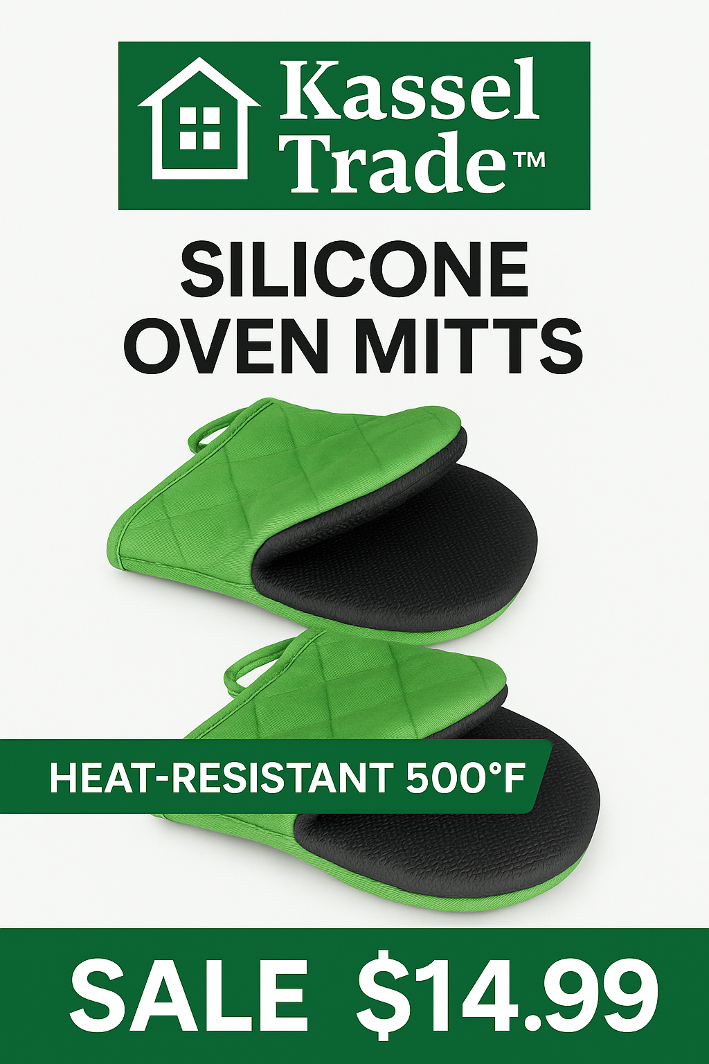 silicone oven mitts heat resistant 500°F Kassel Trade