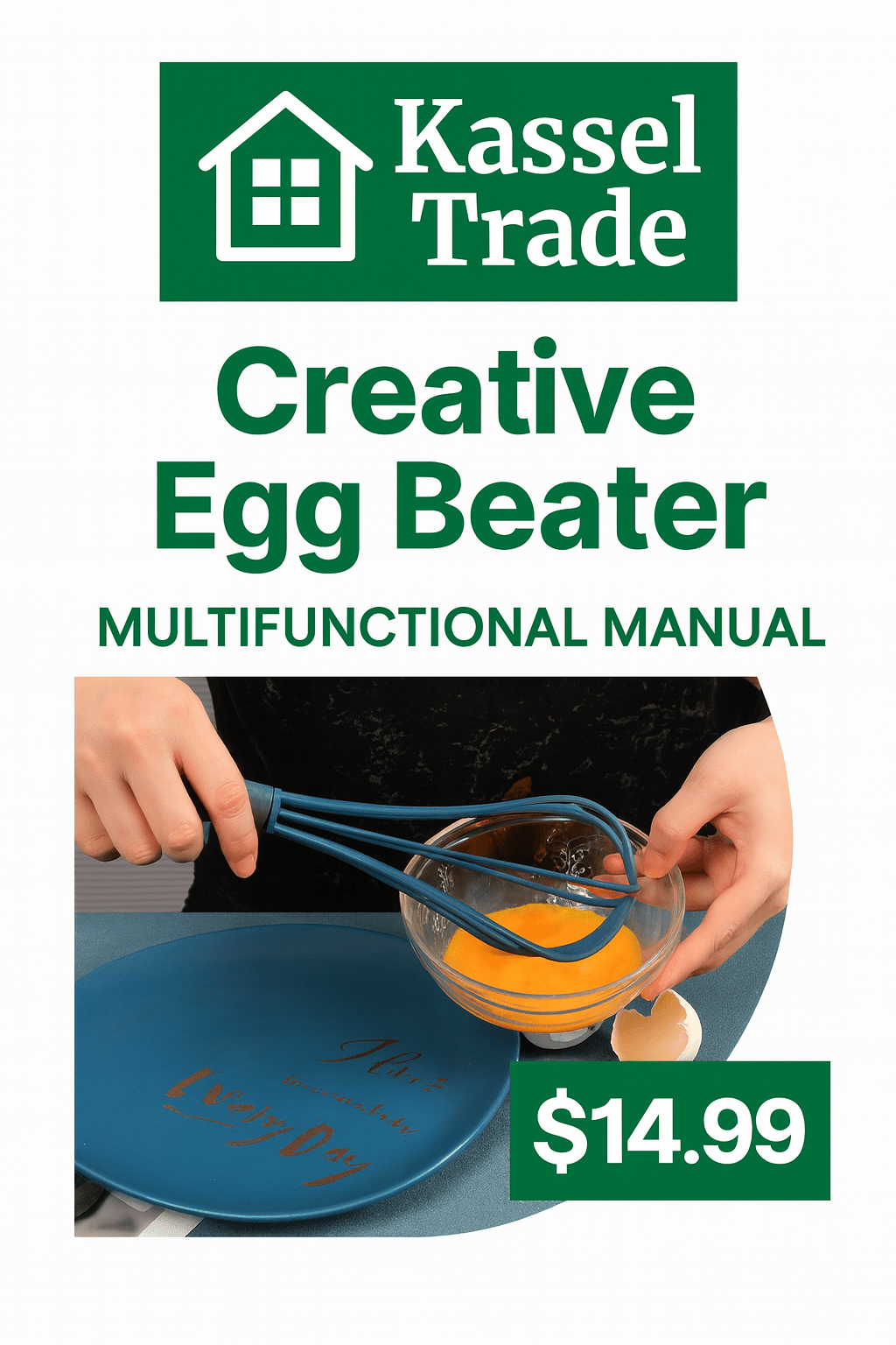 Creative Kitchen Gadget Egg Beater Food Plastic silicone food lids reusable BPA-free Kassel Trade