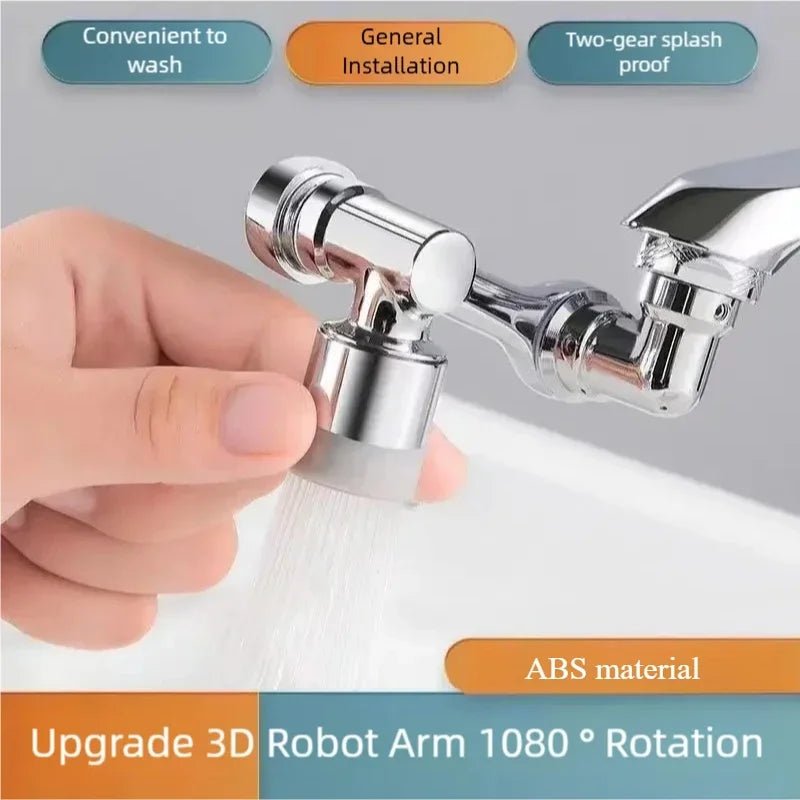 Kassel Trade™ 1080° Rotatable Faucet Aerator — Dual Mode Splash Filter Nozzle for Kitchen & Bathroom Sink - Kassel Trade