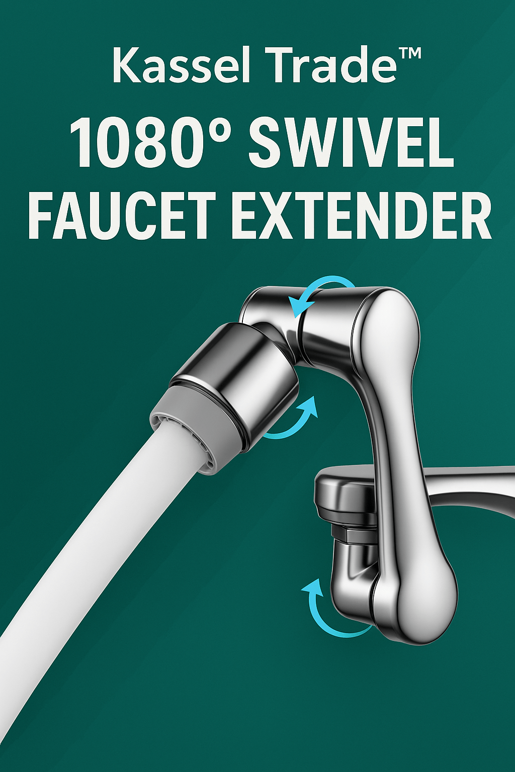 Kassel Trade™ 1080° Swivel Faucet Extender – Dual - Mode Rotating Sink Aerator for Kitchen & Bathroom - Kassel Trade
