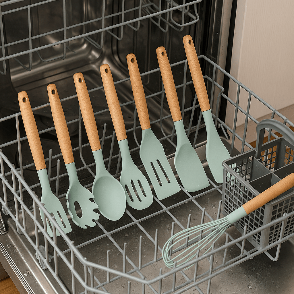 Kassel Trade™ Premium 11 - Piece Silicone Kitchen Utensil Set — Dishwasher Safe, BPA - Free, Eco Handles - Kassel Trade