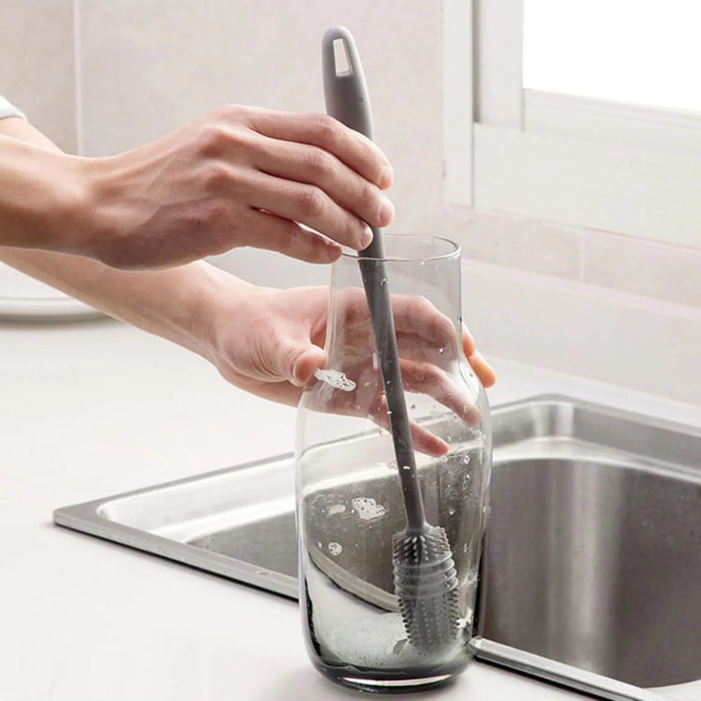 Kassel Trade™ Silicone Bottle Cleaning Brush – Easy Grip, Durable Design
