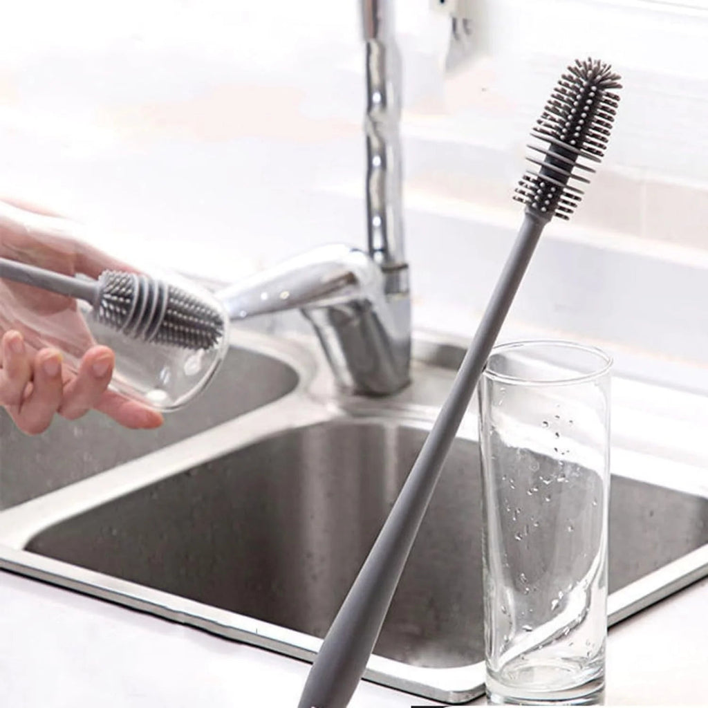 Silicone Bottle Brush with Long Handle – Kassel Trade™ Cleaning Tool