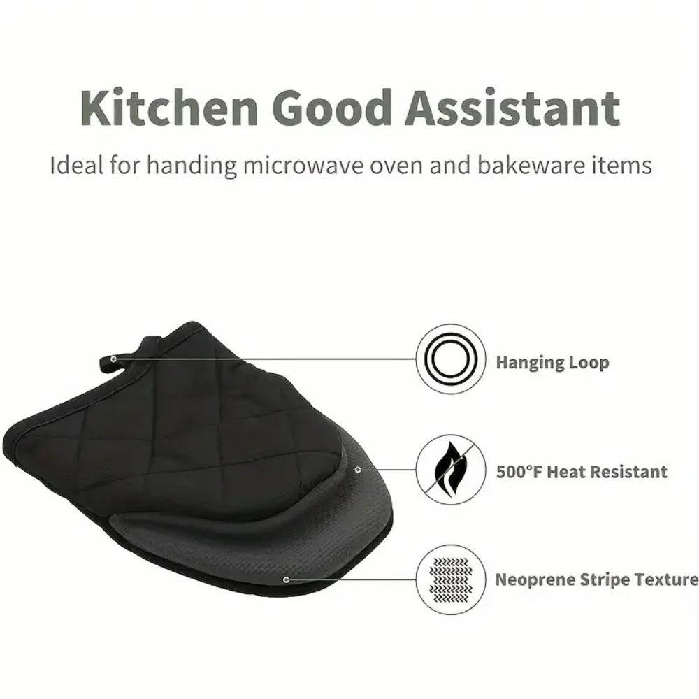 Kassel Trade™ Silicone Oven Mitts – Heat - Resistant 500°F | Non - Slip Grip & Hanging Loop - Kassel Trade