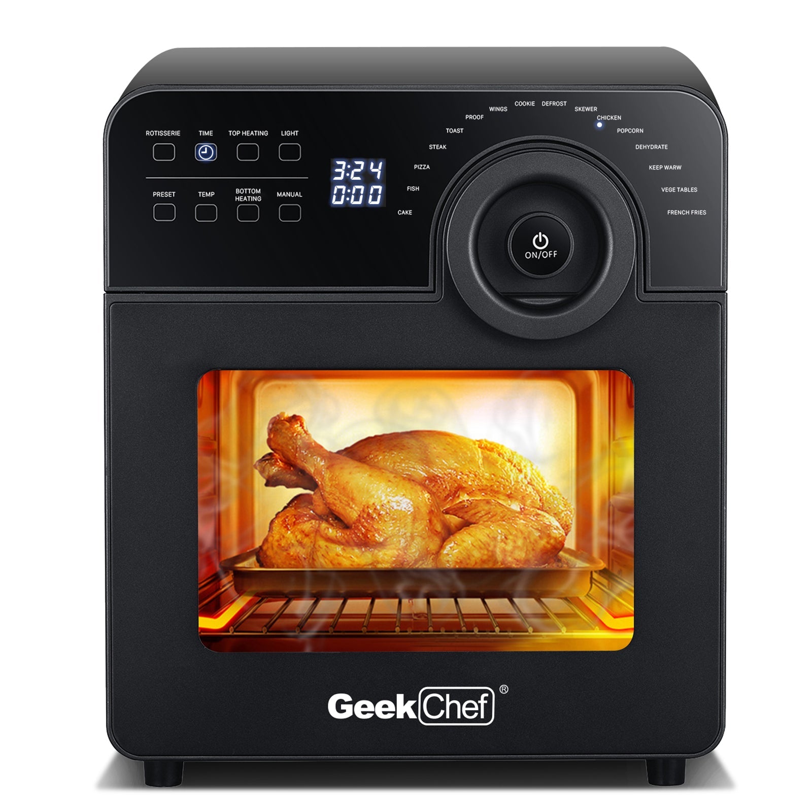 Kassel Trade™ Smart Air Fryer Oven – Rotisserie & Dehydrator Feature
