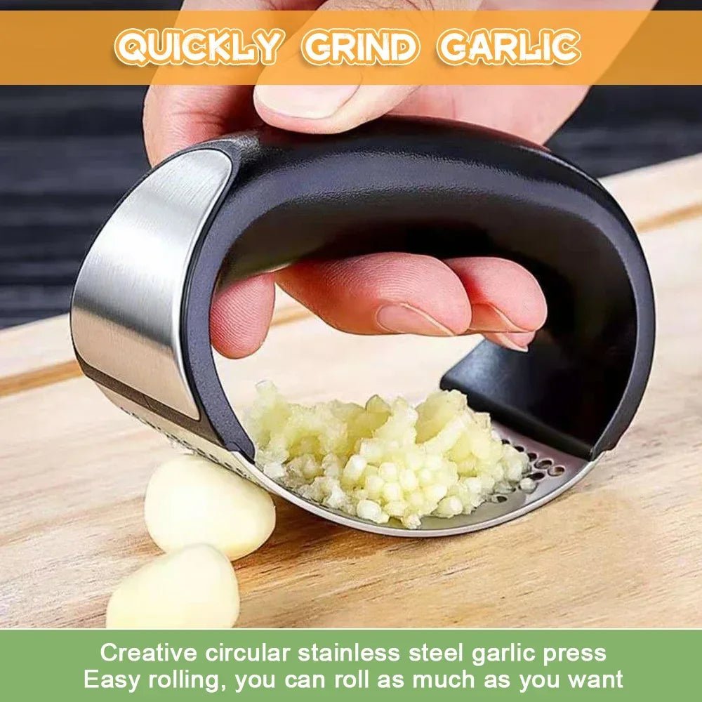 Kassel Trade™ Stainless Steel Garlic Press – Ergonomic Handle, Easy - Clean Manual Crusher for Garlic & Ginger - Kassel Trade