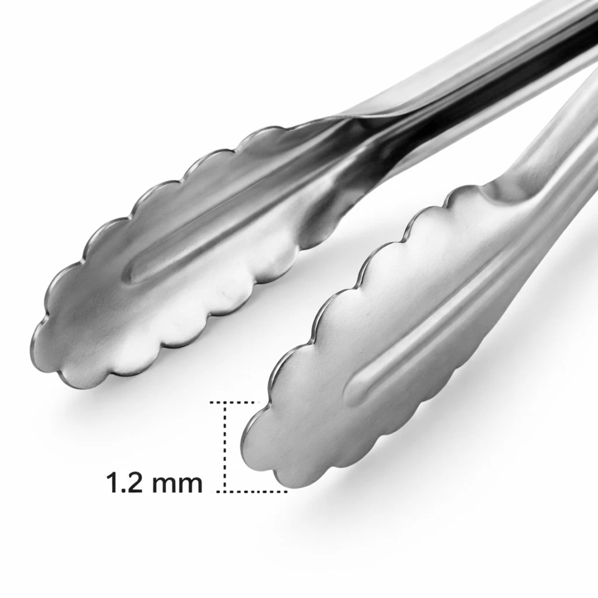 Winco 12 - Inch Heavyweight Stainless Steel Utility Tongs, Commercial Grade - Kassel Trade