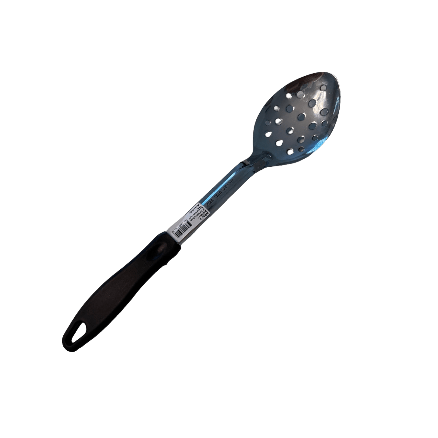 Winco 13 - Inch Perforated Stainless Steel Basting Spoon with Stop - Hook – Commercial Grade - Kassel Trade