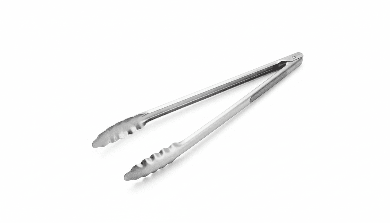 Winco 9 - Inch Heavyweight Stainless Steel Utility Tongs, 2 - Pack – Commercial Grade - Kassel Trade