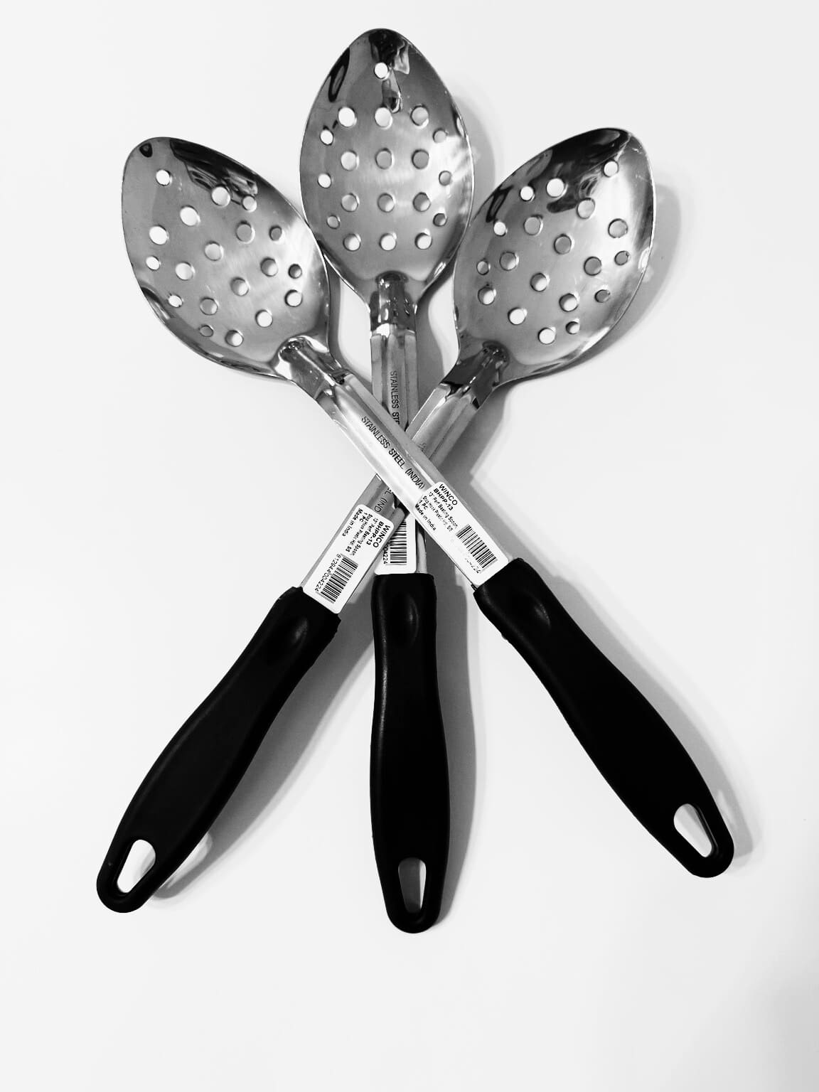 Winco Stainless Steel Slotted Spoon 3 Pack– Commercial Kitchen Grade - Kassel Trade
