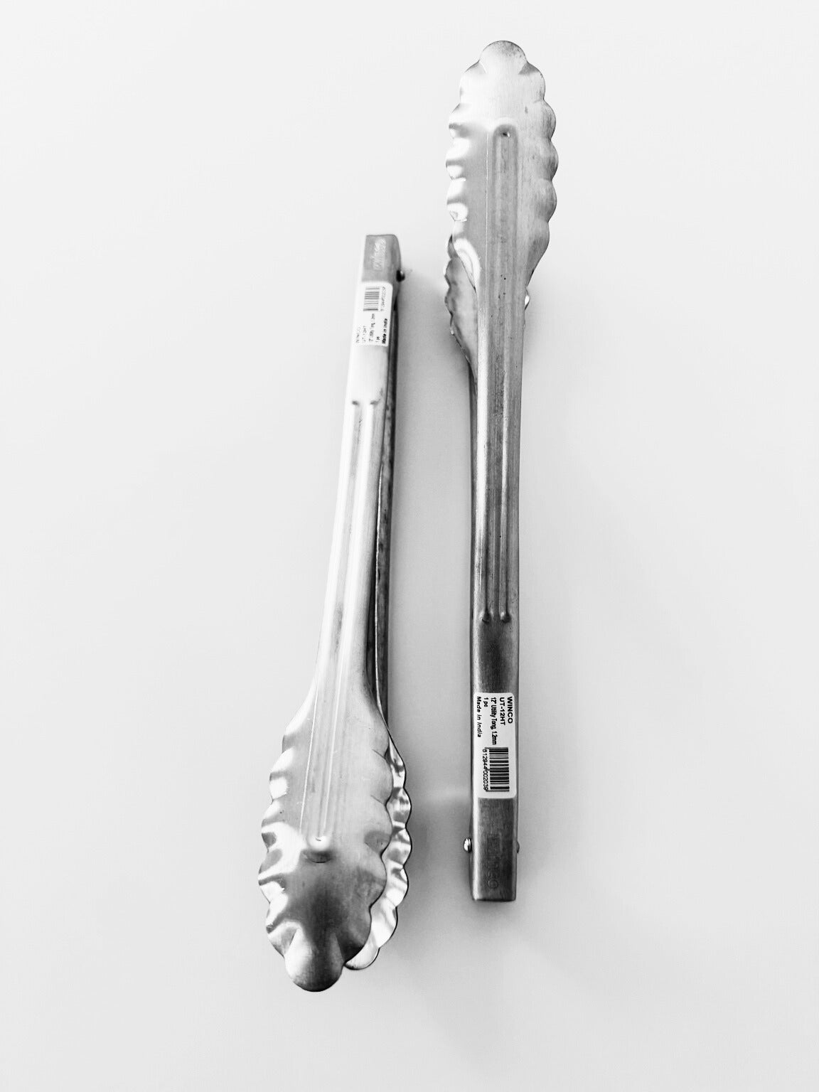 Winco UT - 12HT 12 - Inch Stainless Steel Utility Tongs, Extra Heavyweight 1.2 mm – 2 Pack - Kassel Trade