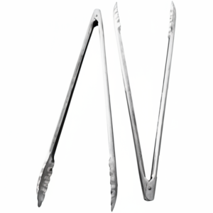 Winco UT-12HT 12" Extra Heavyweight Stainless Steel Utility Tongs 2-Pack