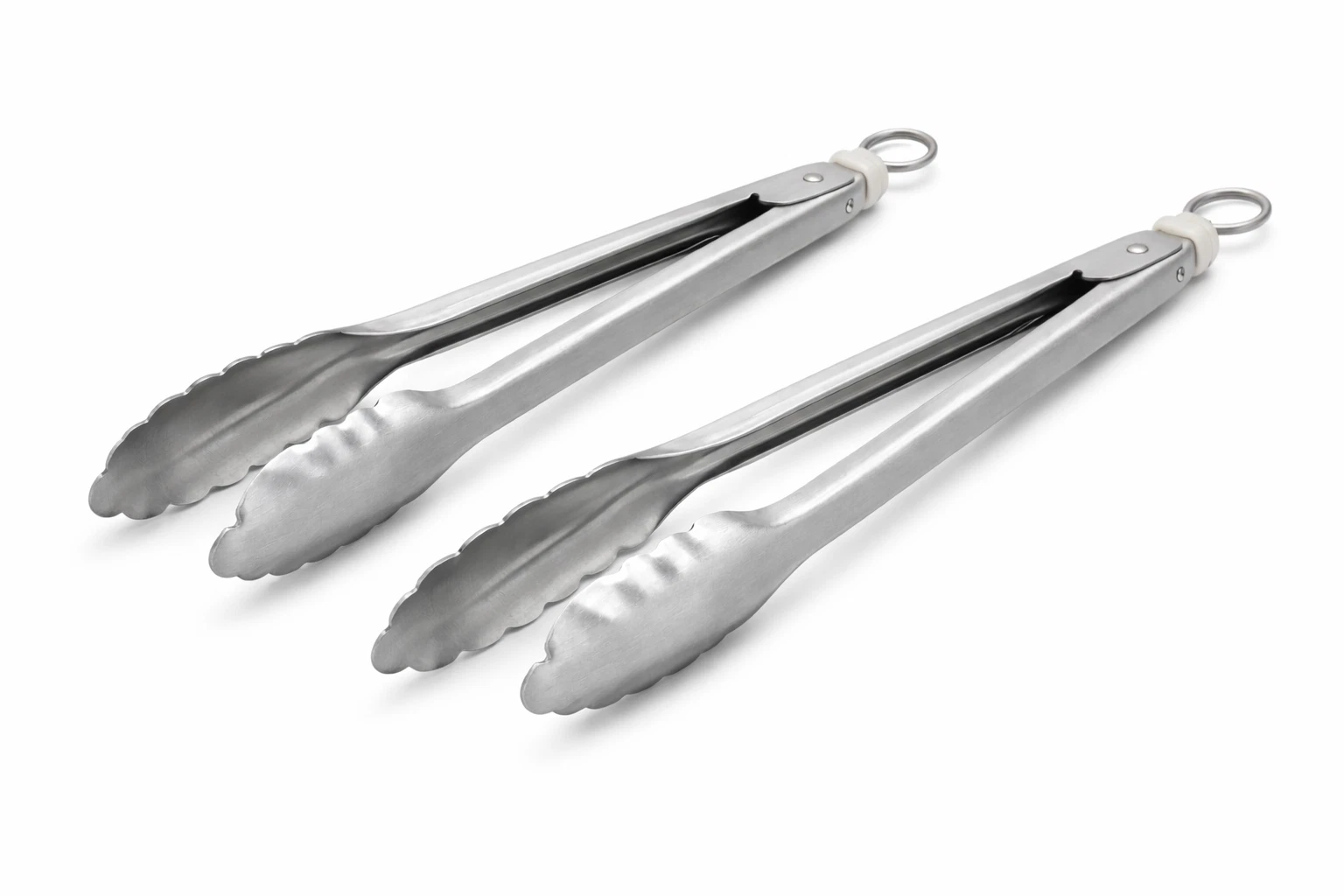 Winco UT-12HT 12" Extra Heavyweight Stainless Steel Utility Tongs 2-Pack - Image 5
