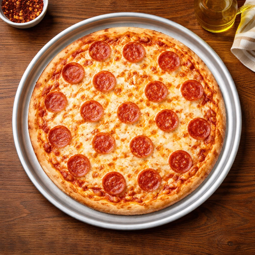 Winco APZT-14 14" Aluminum Pizza Pan 2-Pack Commercial Pizza Baking Tray - Image 2